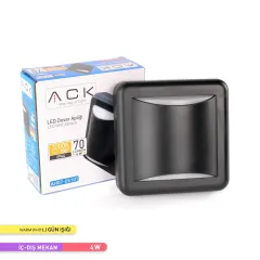 ACK AH07-05101 4W 3000K Günışığı Siyah Kasa LED Duvar Apliği