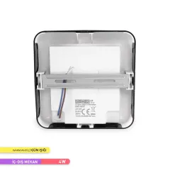 ACK AH07-05101 4W 3000K Günışığı Siyah Kasa LED Duvar Apliği