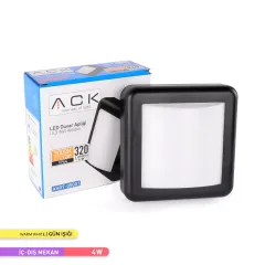 ACK AH07-05001 4W 3000K Günışığı Siyah Kasa LED Duvar Apliği
