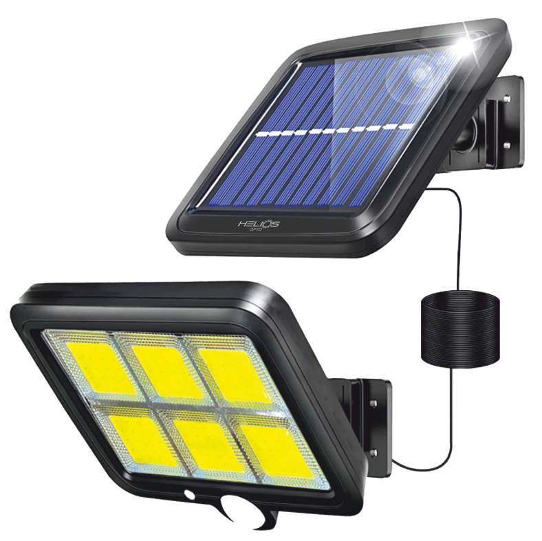 Helios HS-4022 100W Solar LED Duvar Armatürü Beyaz Işık Hareket Sensörlü