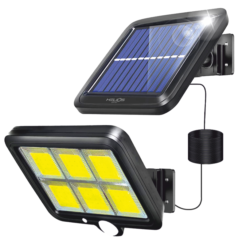 Helios HS-4022 60W Solar LED Duvar Armatürü Beyaz Işık Hareket Sensörlü Projektör