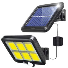 Helios HS-4022 100W Solar LED Duvar Armatürü Beyaz Işık Hareket Sensörlü