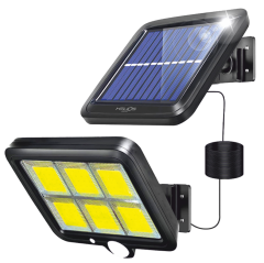 Helios HS-4022 60W Solar LED Duvar Armatürü Beyaz Işık Hareket Sensörlü Projektör