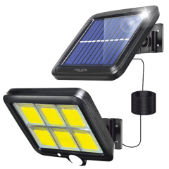 Helios HS-4022 60W Solar LED Duvar Armatürü Beyaz Işık Hareket Sensörlü Projektör