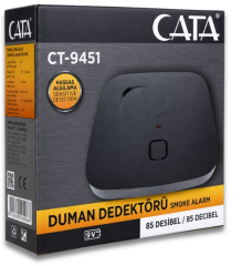 CATA CT-9451 Pilli Duman Dedektörü 85 Desibel (Pil Dahil Değildir)