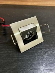 Yu-Ett 1Watt Satin Nikel Kasa Kare Sıva Altı Koridor Aydınlatma Armatürü Beyaz Işık
