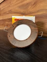 Nisaluce 5w Ceviz Kasa Sıva Altı Led Downlight 6500K Beyaz Işık