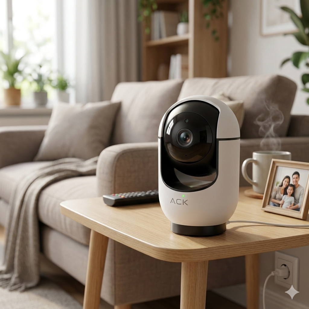 ACK AK01-00101 2MP 1080P Akıllı İç Mekan Wi-Fi IP Kamera Hareket Takipli Gece Görüşlü