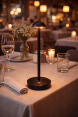 ACK AF11-20041 Dokunmatik Şarjlı Metal Masa Lambası Siyah