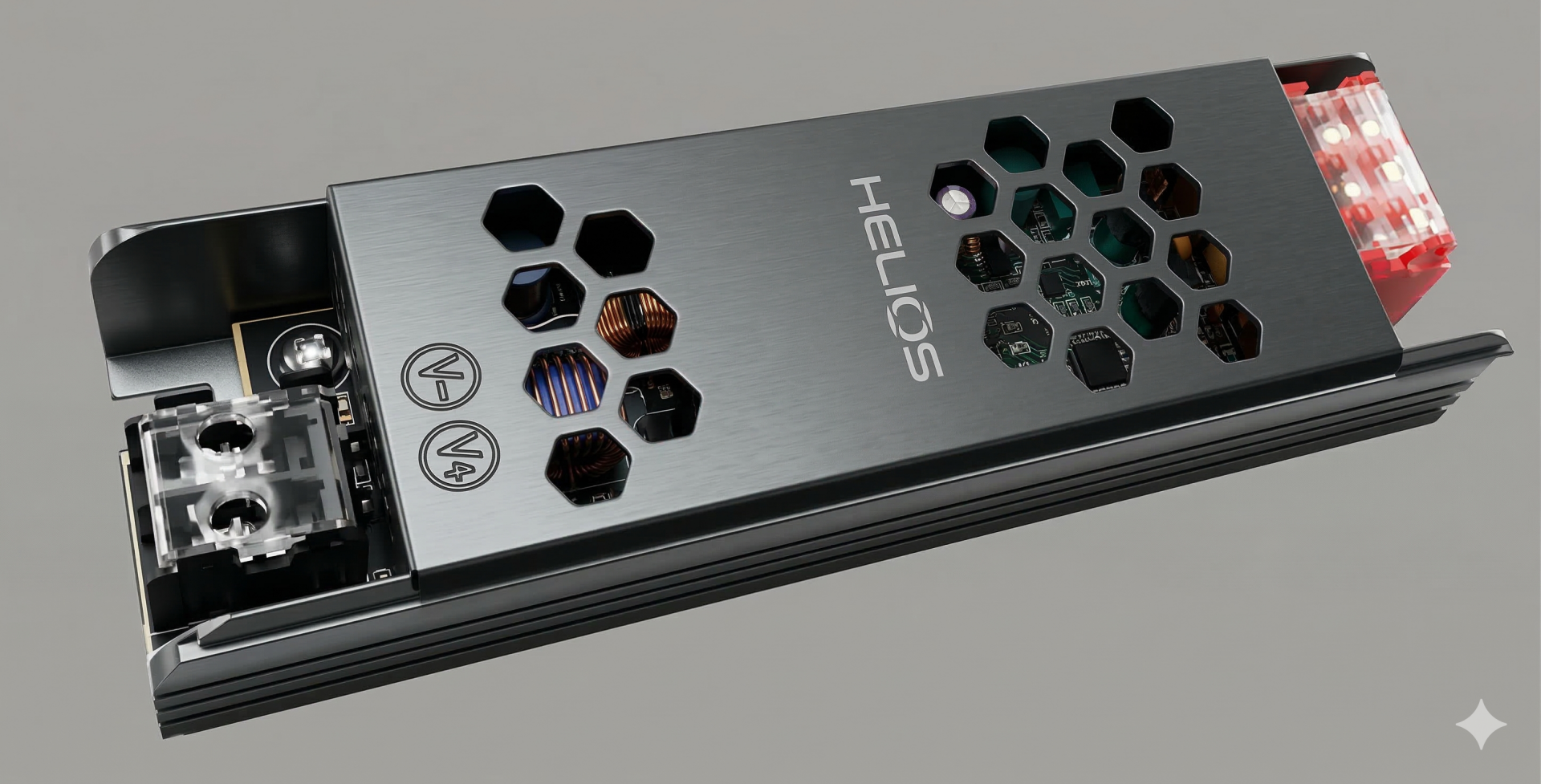 Helios HS-3406 12V 16.5 Amper 200W Slim Metal Kasa Şerit LED Trafosu