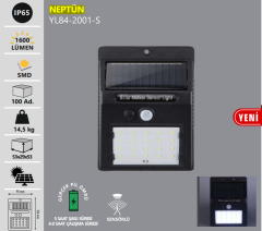 Noas YL84-2001-S Neptün 20W Led Solar Aplik