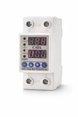 Cata CT-9198 Akıllı Dijital Voltaj ve Akım Koruyucu Röle Monofaze 63 Amper