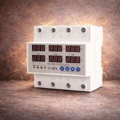 Cata CT-9199 Akıllı Dijital Trifaze Voltaj ve Akım Koruyucu Röle - 63 Amper (Üç Faz Bağımsız İzleme)
