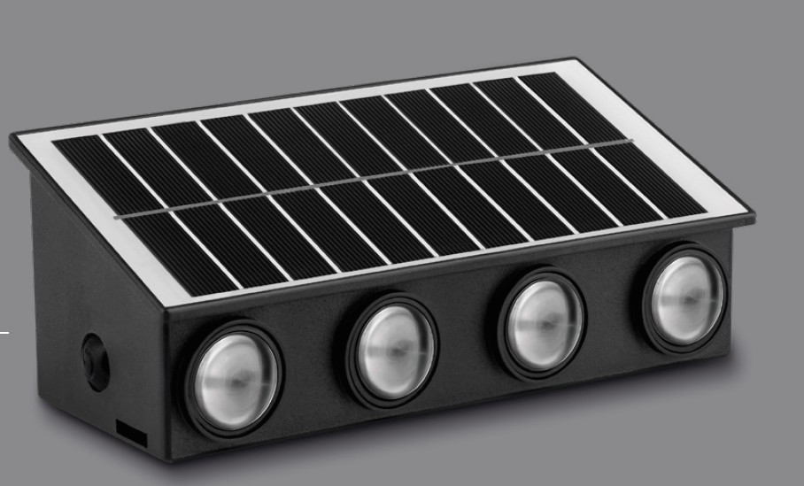 ZMR-370/S.30 Veluna 30W Solar LED Bahçe ve Duvar Apliği 3000K Günışığı