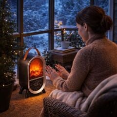 Cata CT-6055 Uludağ Taşınabilir Elektrikli Şömine 1500 Watt 4 Seviyeli Alev Efektli