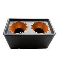 Şavk 720160 Sıva Üstü İkili Kare Spot Kasası Siyah Gövde Mat Bronz Reflektör