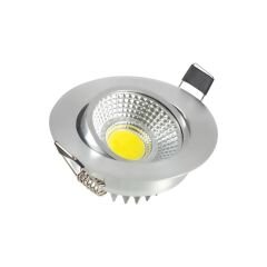 ZMR 5W COB LED Panel Spot Armatür Krom Kasa 6500K Beyaz Işık
