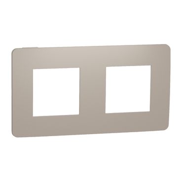 Schneider Unica NU280426 Studio Color İkili Çerçeve Kahve Beyaz