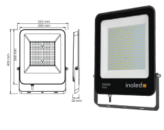 İnoled 7220-02 Egra 200W LED Projektör 3000K Günışığı