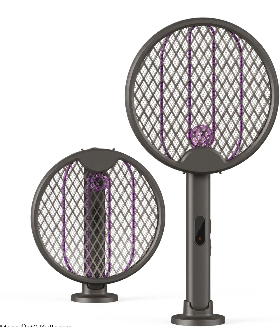 Yücel YSS 050 Raket Sinek Öldürücü 20W Type-C Şarjlı Katlanabilir UV Işıklı