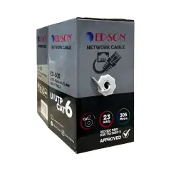 ED-SON ED-500 CAT 6 UTP 23 AWG Network ve Data Kablosu Gri 305 Metre Kutu
