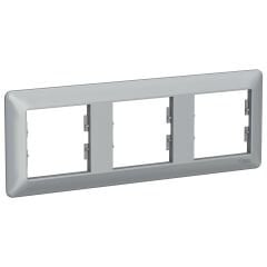 Schneider Asfora EM Plus Üçlü Yatay Çerçeve - Alüminyum EPH5805361