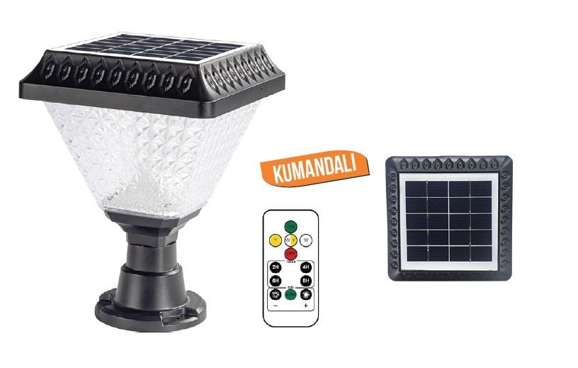 Voltek VSSL05065 50 Watt Solar Led Bahçe Armatürü 3 Renk Fonksiyonlu