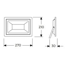 Gecem 186828 100 Watt IP65 Led Projektör 3000K Günışığı