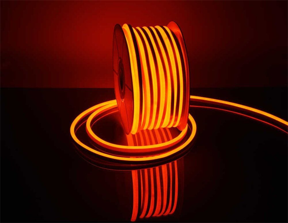 Mapled 50 Metre 220V Amber Neon LED Şerit Dış Mekan