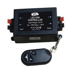 Yücel PLR-8 Şerit LED Dimmer Kumandalı 8A 12V DC 96W 3 Tuşlu Kontrolcü