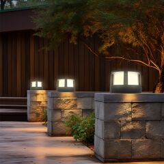 Braytron BG38-01401 Walls 15W 3000K Siyah LED Bahçe Armatürü