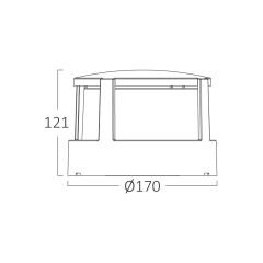 Braytron BG38-01401 Walls 15W 3000K Siyah LED Bahçe Armatürü