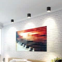 Cata CT-5421 Foça Sıva Üstü Armatür (Siyah+Krom) GU10 Duylu