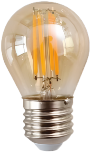 Helios HS-2057 5W Amber Bal Köpüğü E27 Rustik G45 LED Top Ampul