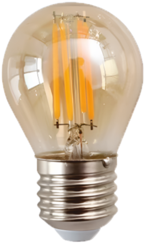 Helios HS-2057 5W Amber Bal Köpüğü E27 Rustik G45 LED Top Ampul