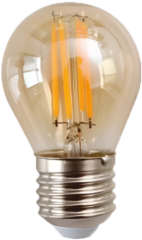 Helios HS-2057 5W Amber Bal Köpüğü E27 Rustik G45 LED Top Ampul