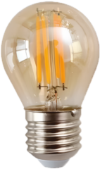 Helios HS-2057 5W Amber Bal Köpüğü E27 Rustik G45 LED Top Ampul