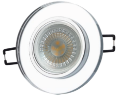Helios HS-1800 Ayla Aynalı Yuvarlak Cam Spot Kasa GU10