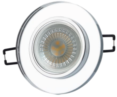 Helios HS-1800 Ayla Aynalı Yuvarlak Cam Spot Kasa GU10