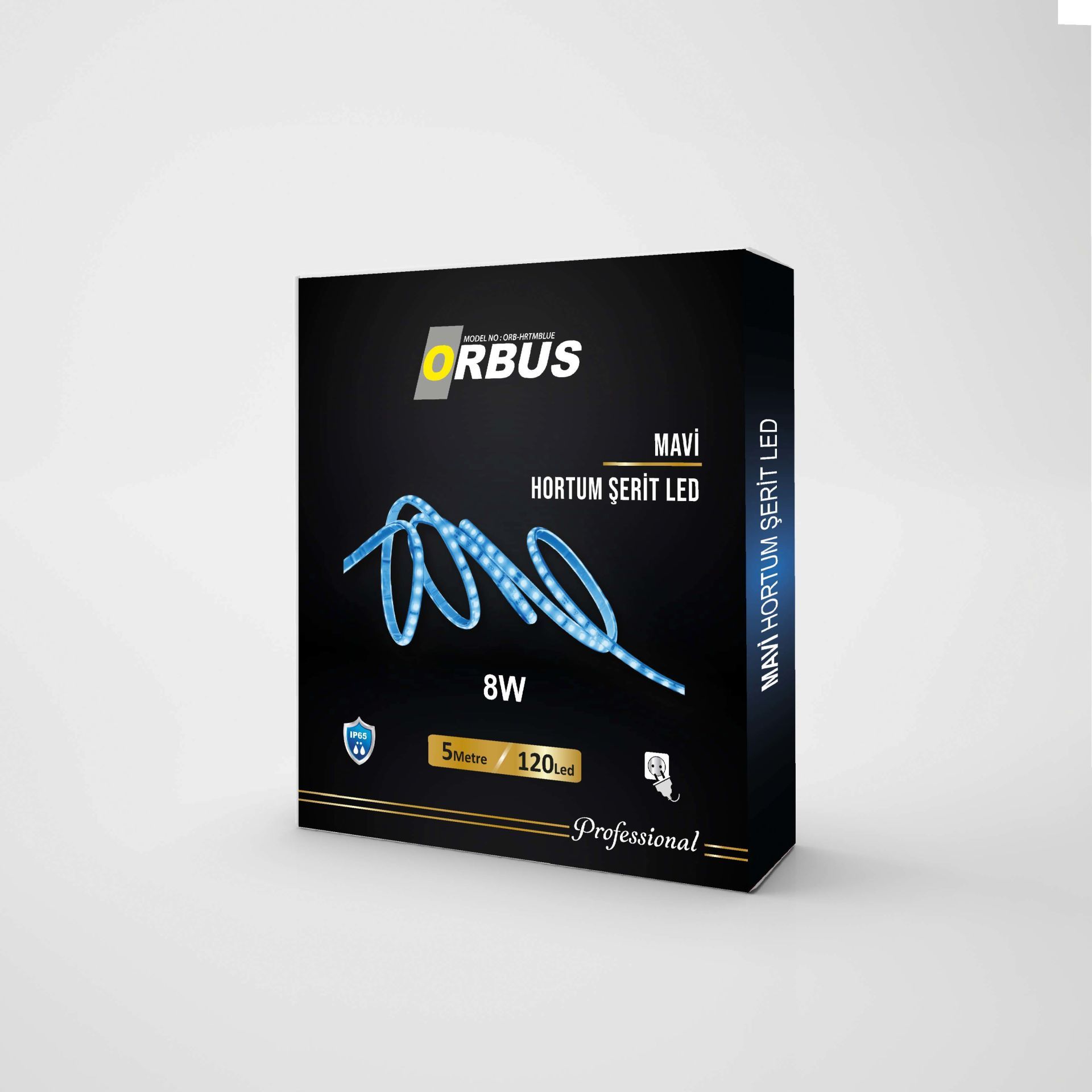 Orbus Mavi Işık Hortum Şerit LED 8W 800 Lümen - 5 Metre