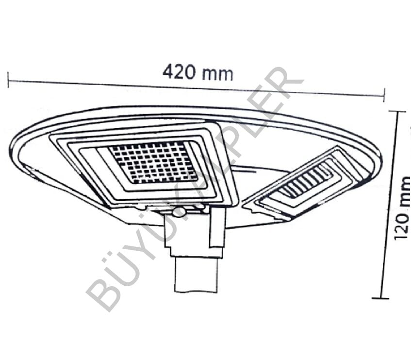 Cata CT-4675 250w Park ve Bahçe Solar Uzaktan Kumandalı Armatür