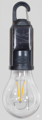 Helios HS-4033 5W Solar Şarjlı Askılı Kamp ve Bahçe LED Ampulü 2700K Amber