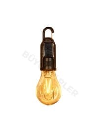 Helios HS-4033 5W Solar Şarjlı Askılı Kamp ve Bahçe LED Ampulü 2700K Amber