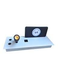 Econa ECN-7701-30 7+3W Kablosuz Şarjlı ve USB Girişli Yatak Başı İç Mekan LED Aplik Günışığı