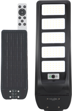 Helios HS-3892 500W Beyaz Işık Kumandalı Sensörlü Solar LED Sokak Armatürü Lambası