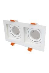 Cata CT-5237 Pars Kare Dekoratif İkili Spot Beyaz