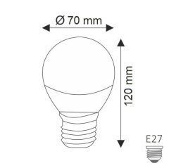 Helios 7W E27 Sensörlü Led Ampul Beyaz Işık