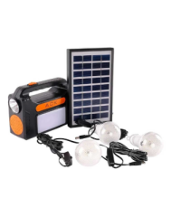 ACK 3 Ampul + El Feneri Solar Led Kamp Aydınlatma Seti