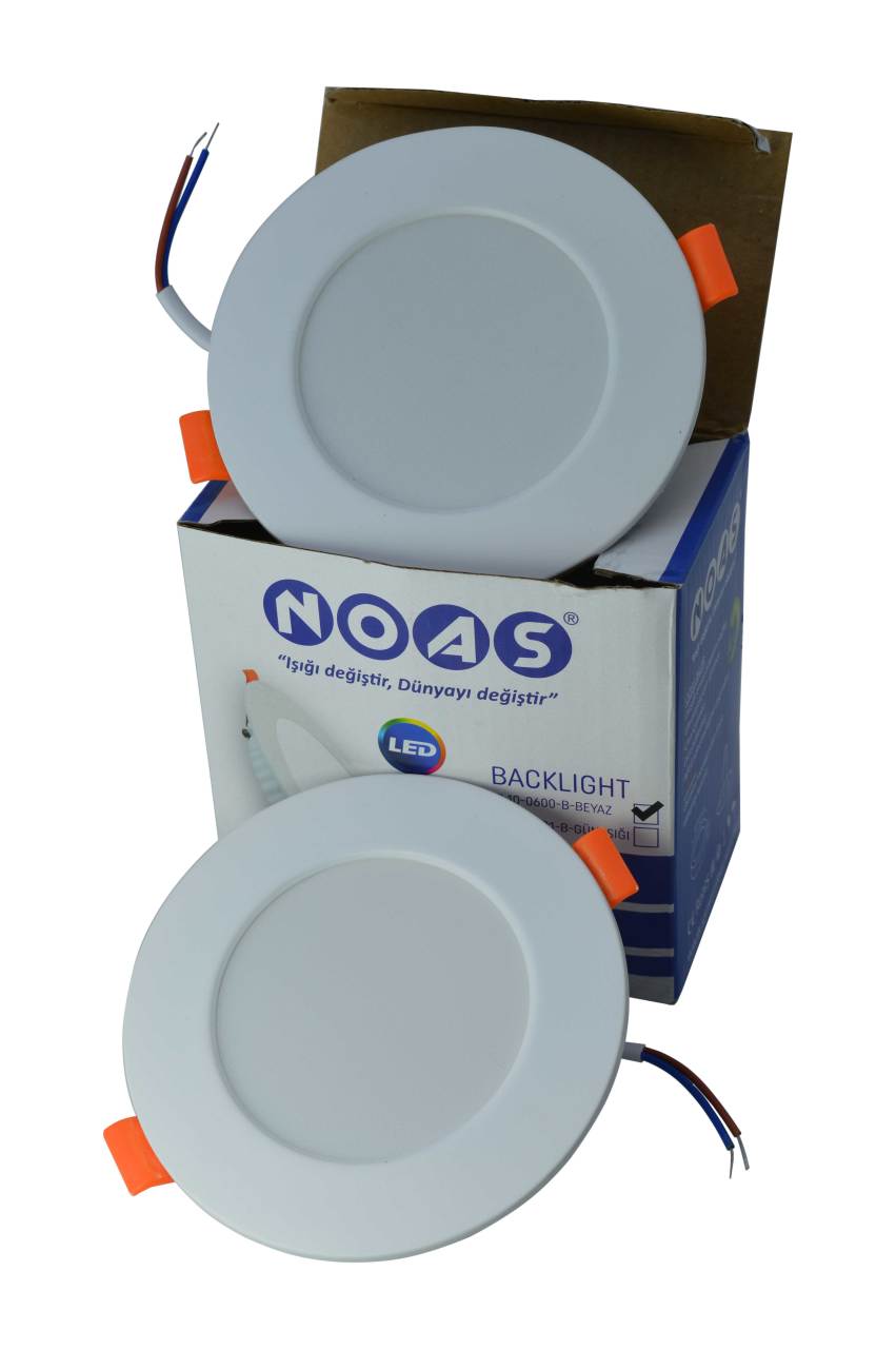 Noas 6W Sıva Altı 6500K Yuvarlak Backlight Led Panel