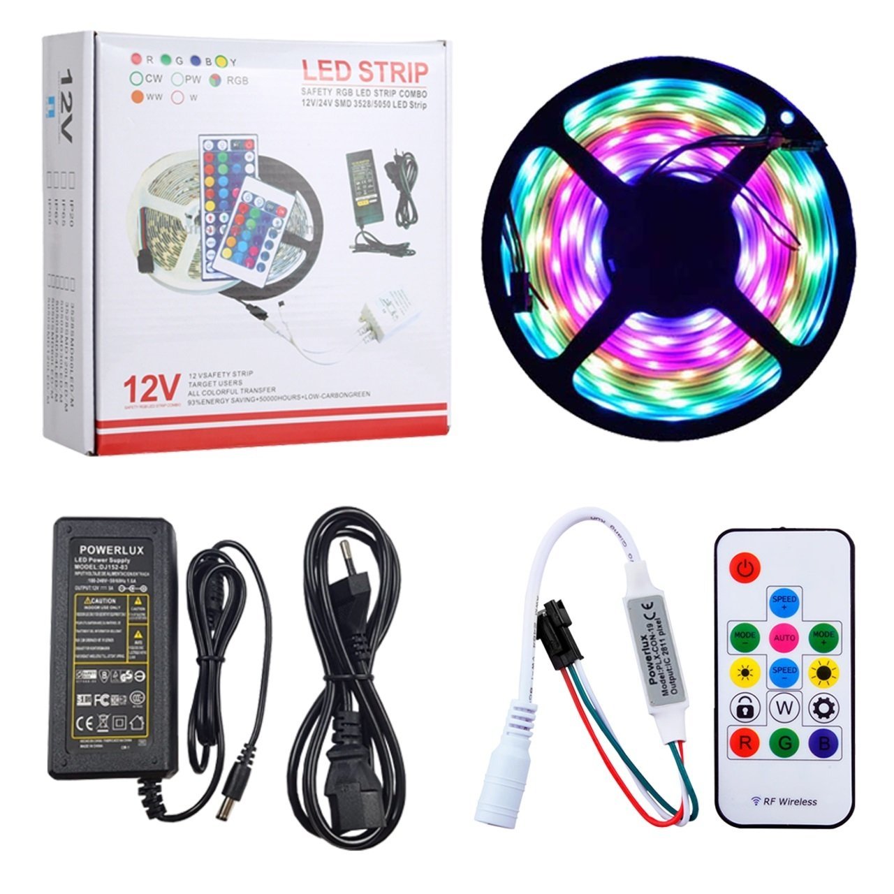Sunlight 3 Çipli Magic Kayar Efektli Şerit Led Seti 5 Metre